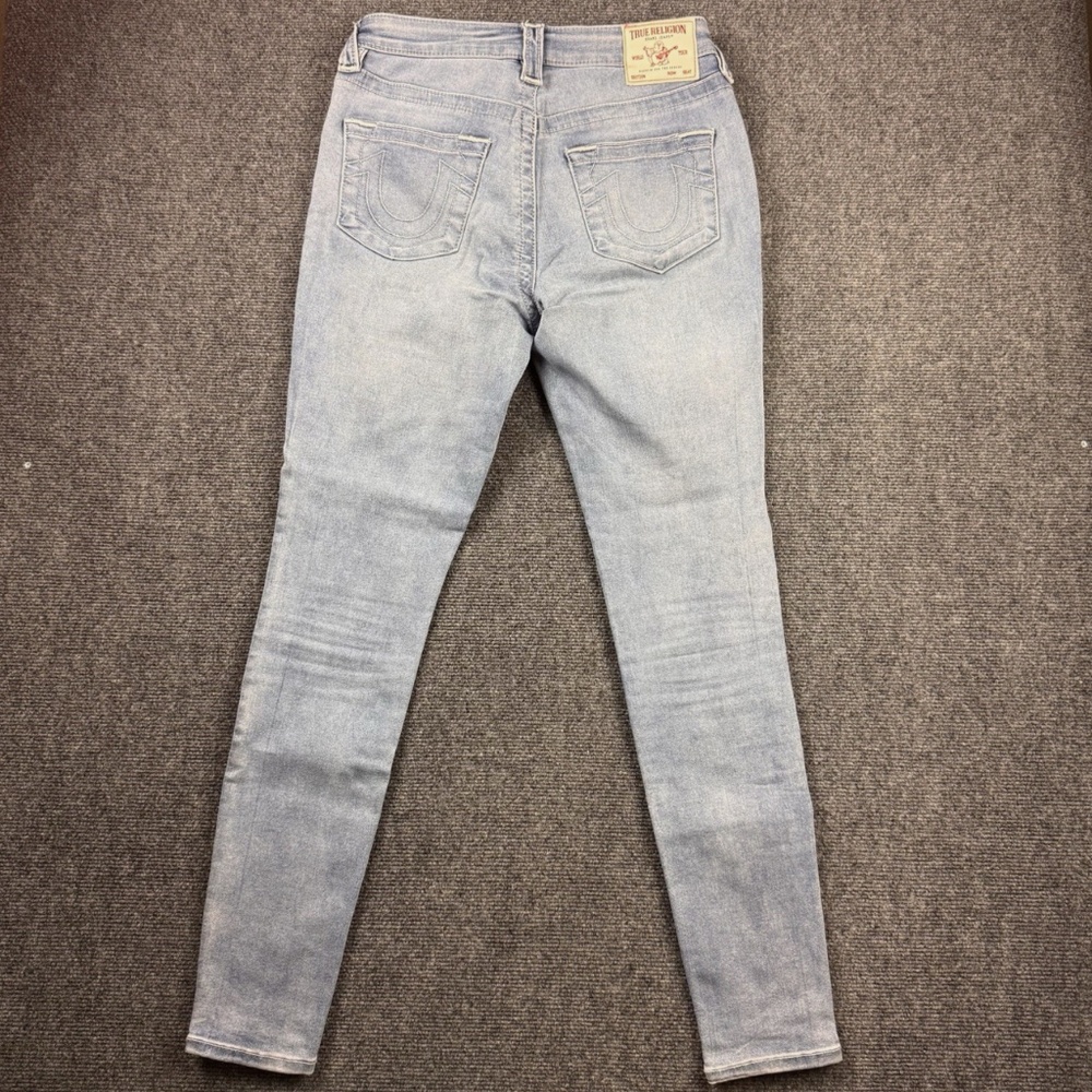 True Religion Jennie Curvy Mid Rise Super Skinny Jeans Denim Blue Size 27 - Picture 5 of 12